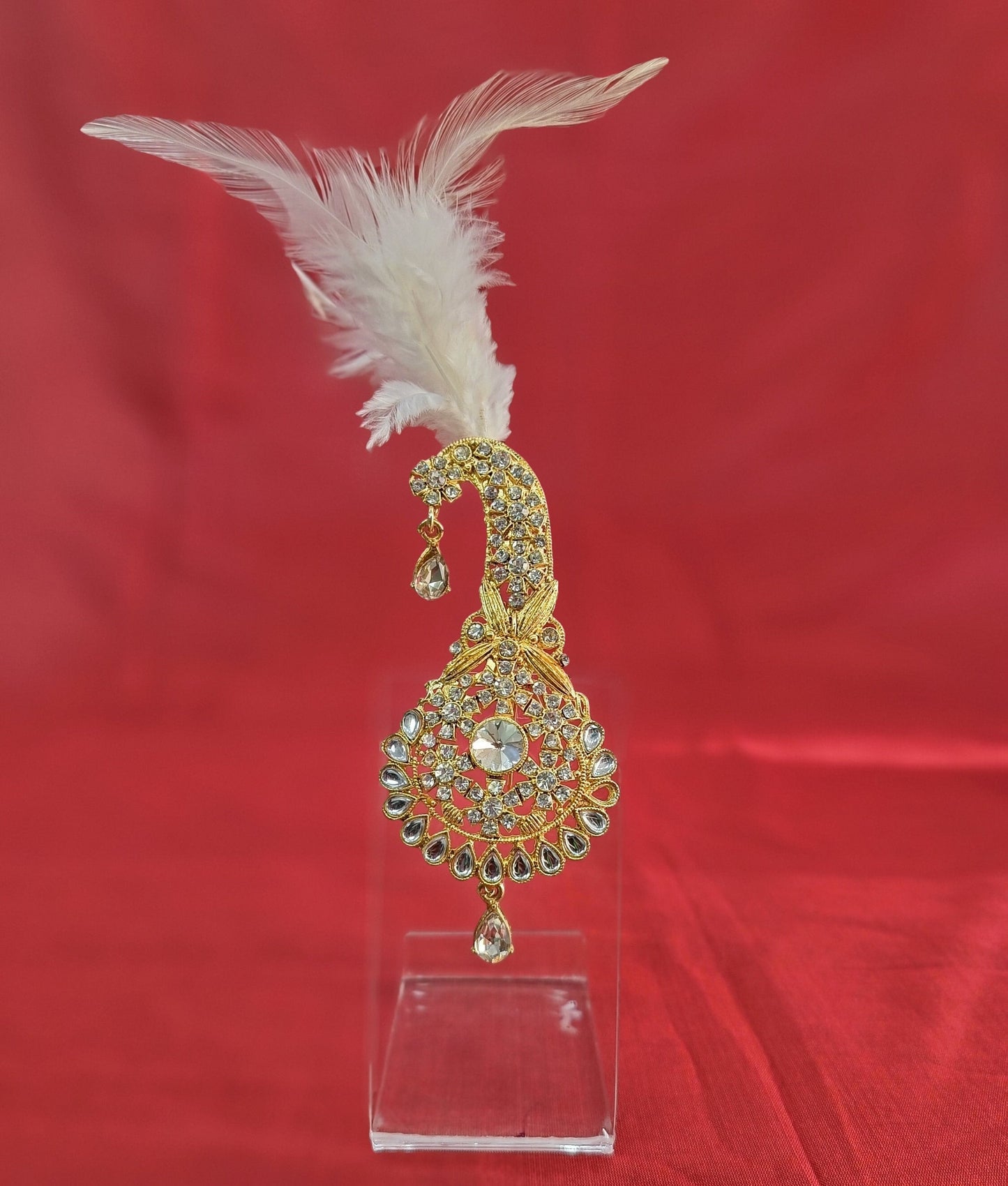 Groom Turban Brooch Indian Wedding Kilangi, Beaded Broach