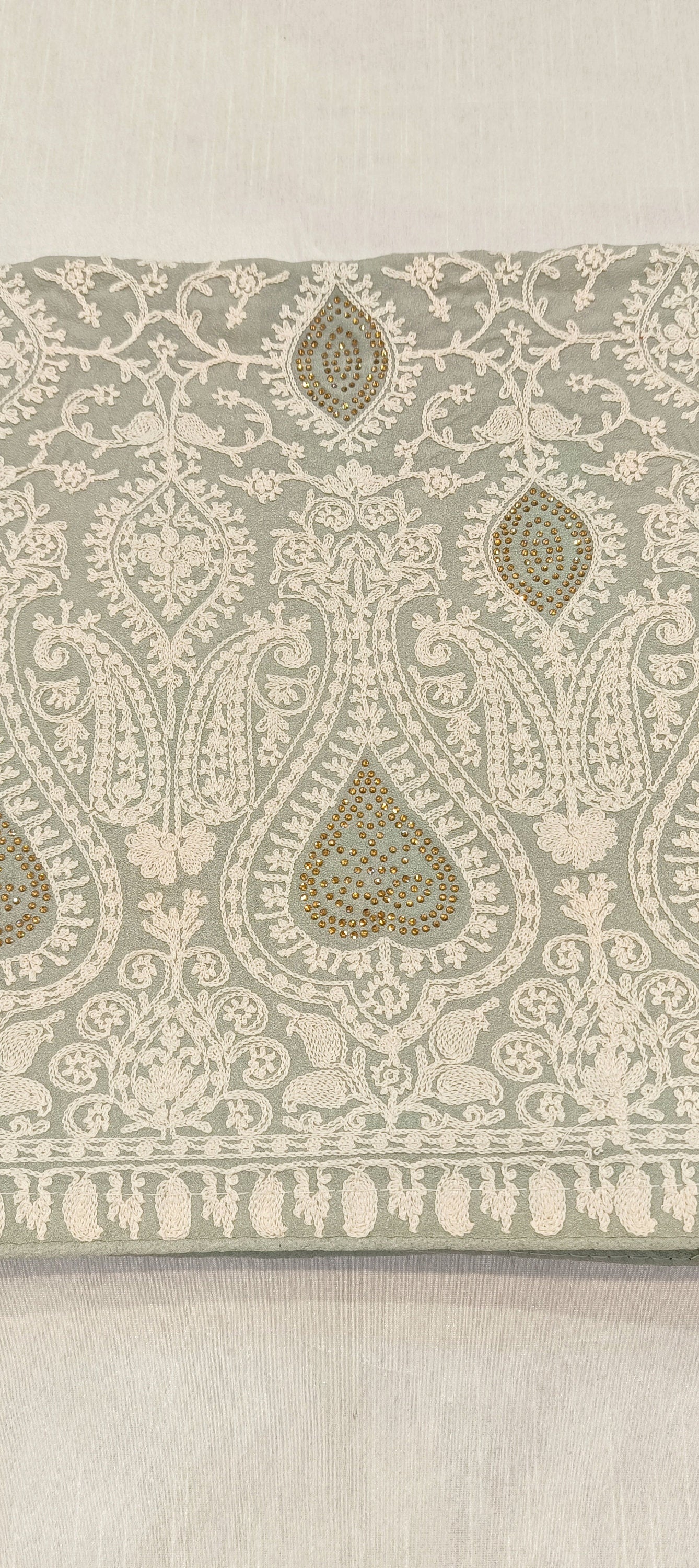 Embroidered Wedding Shawl for Groom: Indian Sherwani Stole