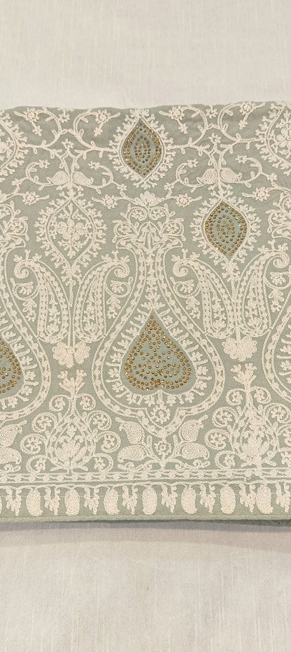 Embroidered Wedding Shawl for Groom: Indian Sherwani Stole