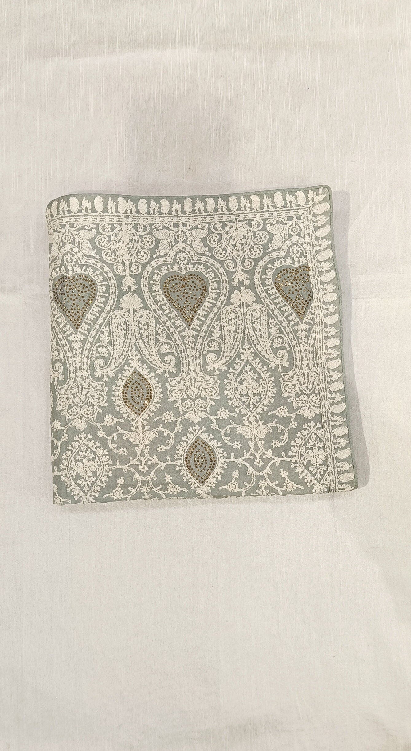 Embroidered Wedding Shawl for Groom: Indian Sherwani Stole