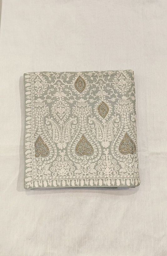 Embroidered Wedding Shawl for Groom: Indian Sherwani Stole