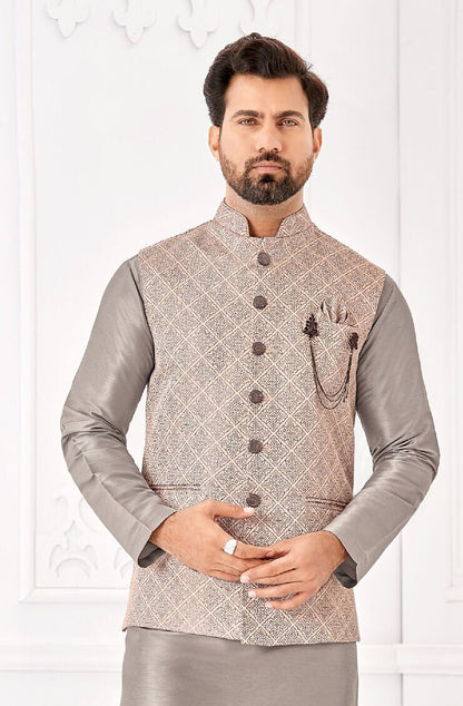 Excellent kurta pajama & Nehru Jacket, Men Kurta, kurta pajama, kurta pajama set, wedding wear outfits, Groom Nehru Jacket kurta pajama Set,