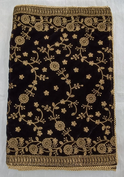 Black Wedding Turban & Shawl Set: Indian Groom Safa