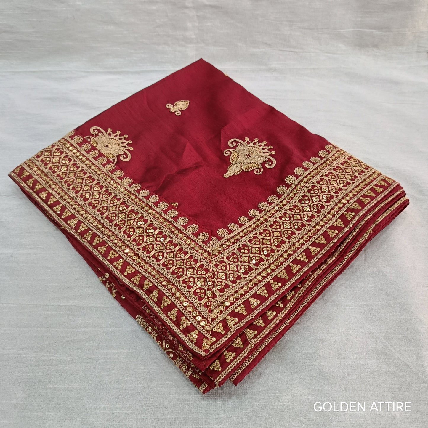 Red Wedding Shawl for Groom: Indian Sherwani Dupatta