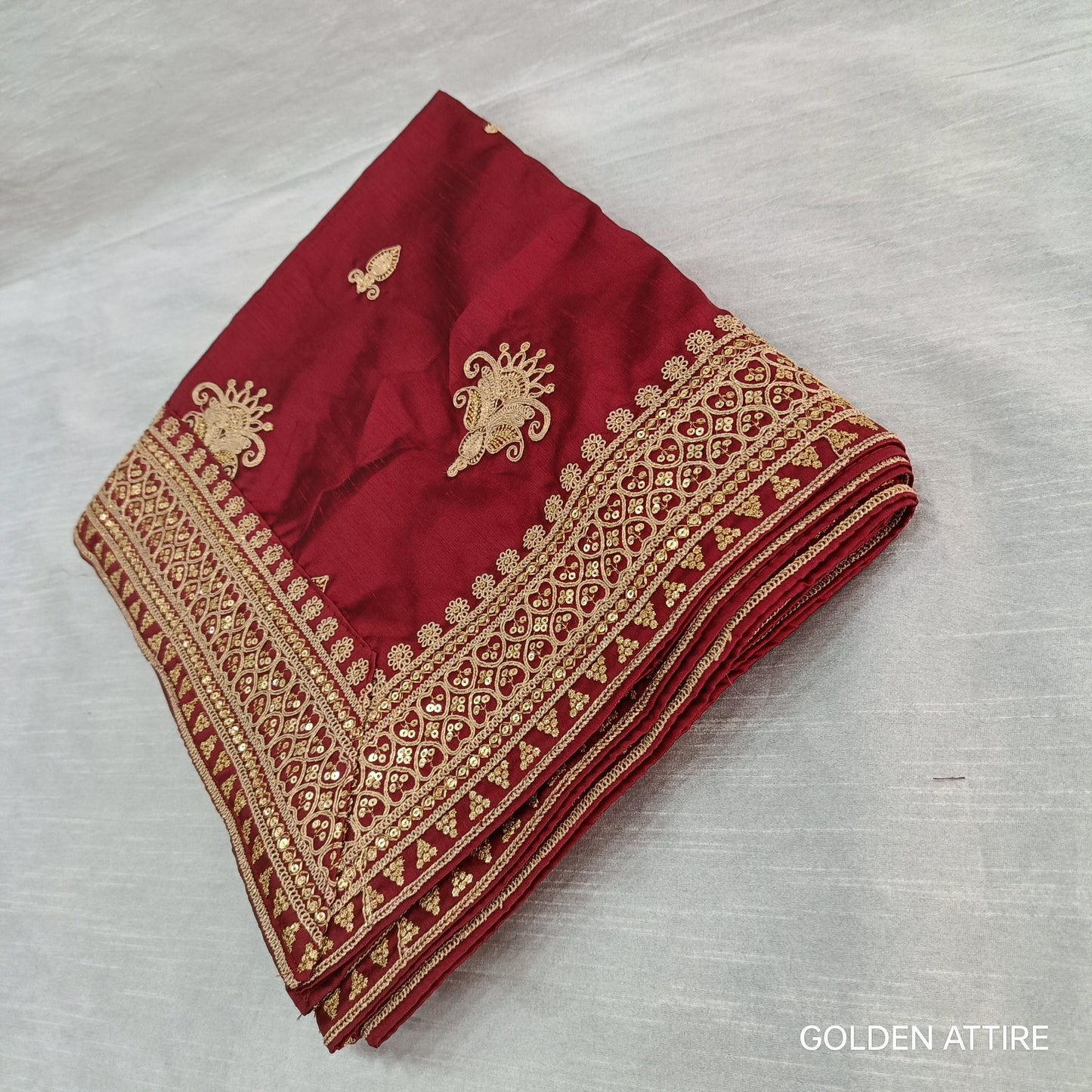 Red Wedding Shawl for Groom: Indian Sherwani Dupatta