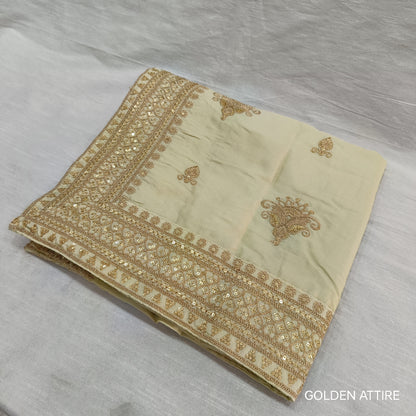 Embroidered Wedding Shawl for Men: Indian Groom Sherwani Dupatta