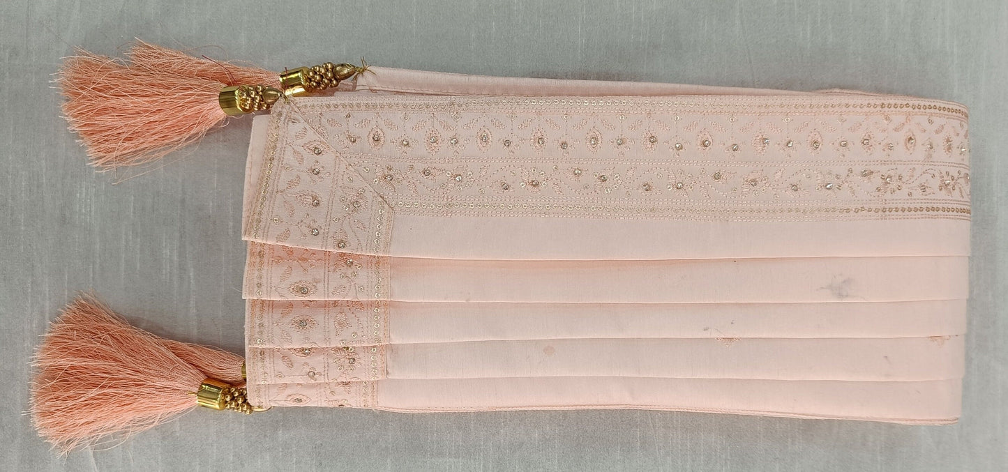 Pink Wedding Turban & Shawl Set: Indian Groom Safa
