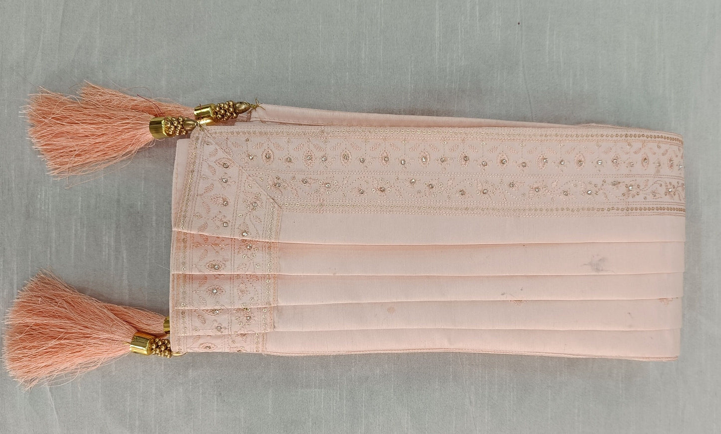 Pink Wedding Turban & Shawl Set: Indian Groom Safa