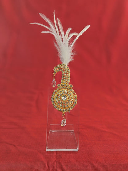 Kundan Turban Brooch, Indian Groom Kalangi Accessory