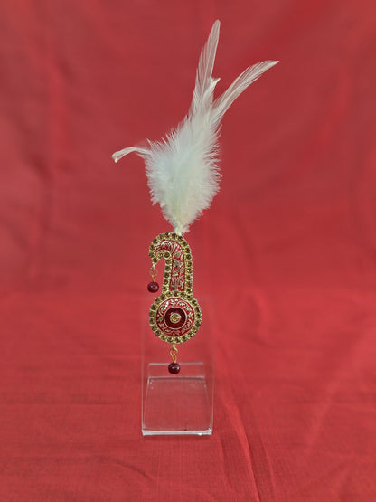 Groom Kundan Kalangi: Indian Turban Brooch