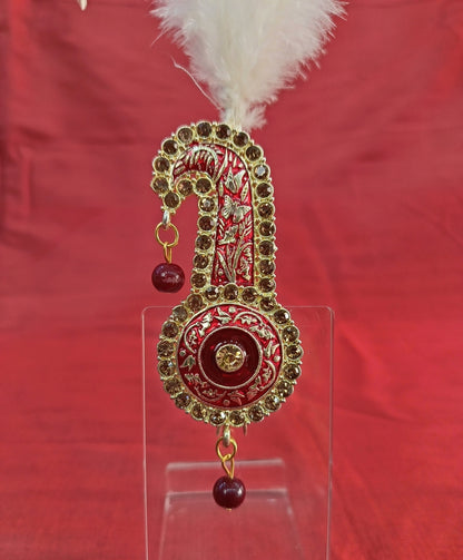 Groom Kundan Kalangi: Indian Turban Brooch