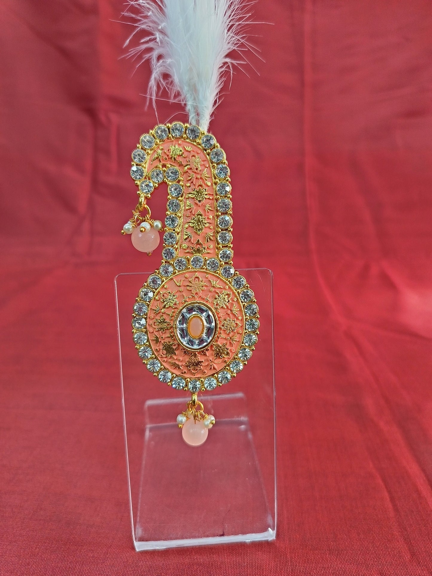 Kundan Turban Brooch, Indian Groom Kalangi Accessory