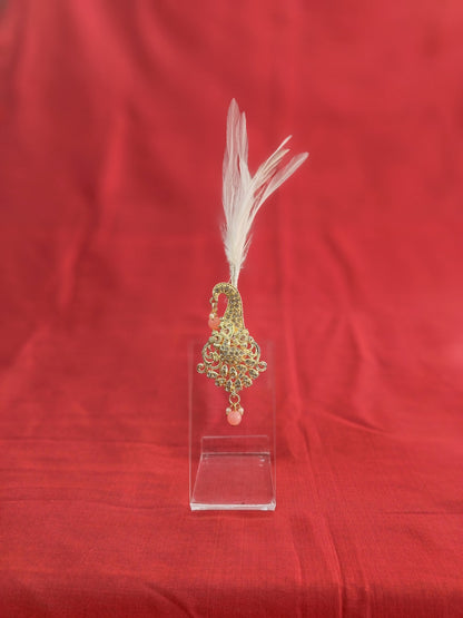 Kundan Turban Brooch, Indian Groom Kalangi Sarpech