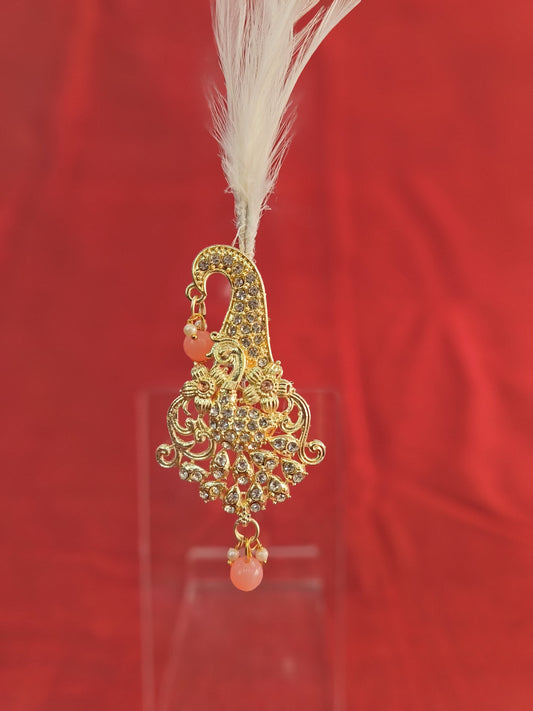 Kundan Turban Brooch, Indian Groom Kalangi Sarpech