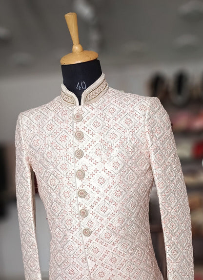 Pink Groom Sherwani, Indian Wedding Suit