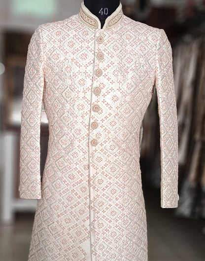 Pink Groom Sherwani, Indian Wedding Suit