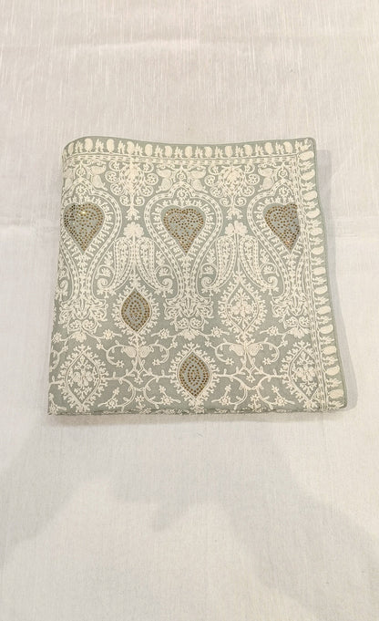Embroidered Wedding Shawl for Groom: Indian Sherwani Stole