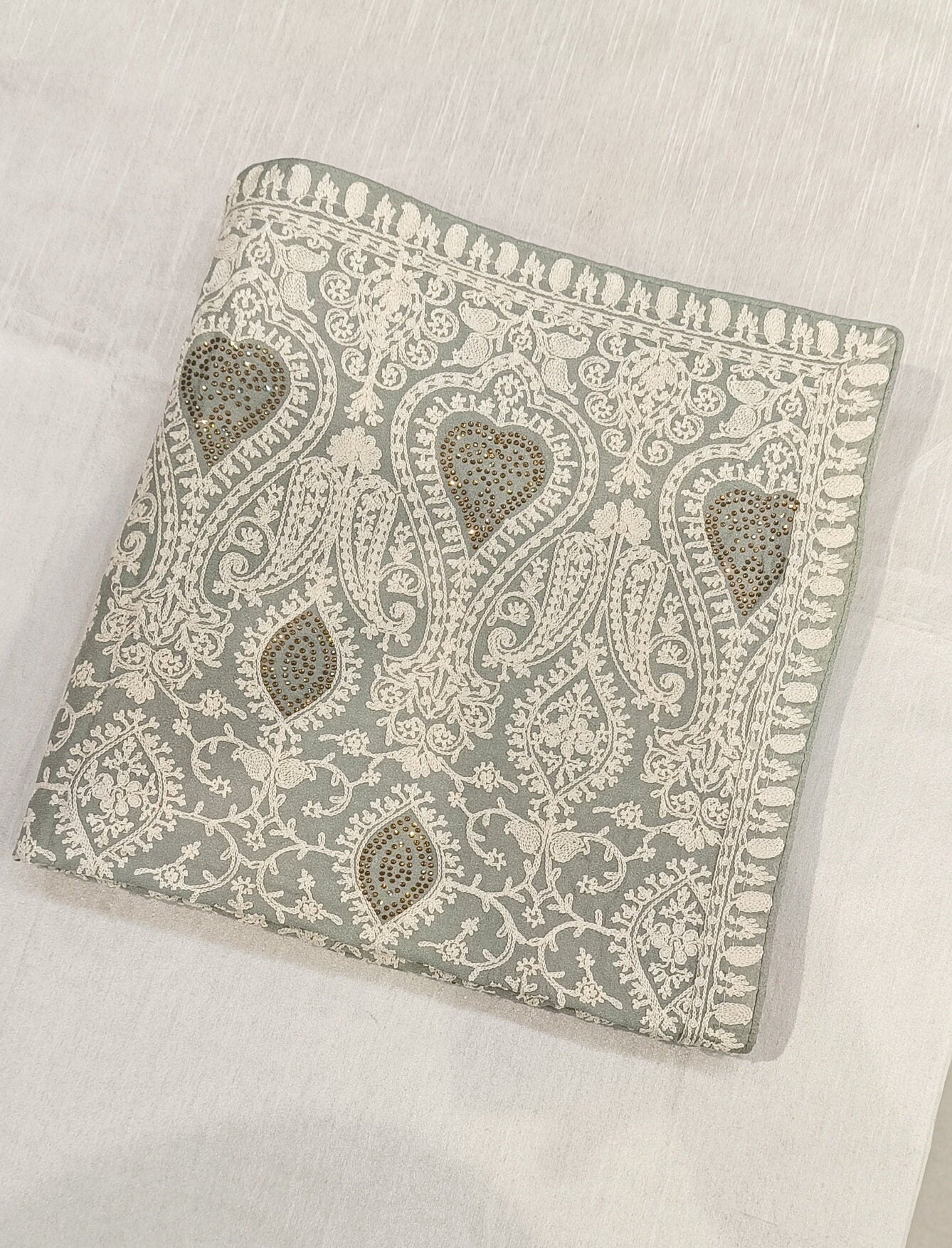 Embroidered Wedding Shawl for Groom: Indian Sherwani Stole