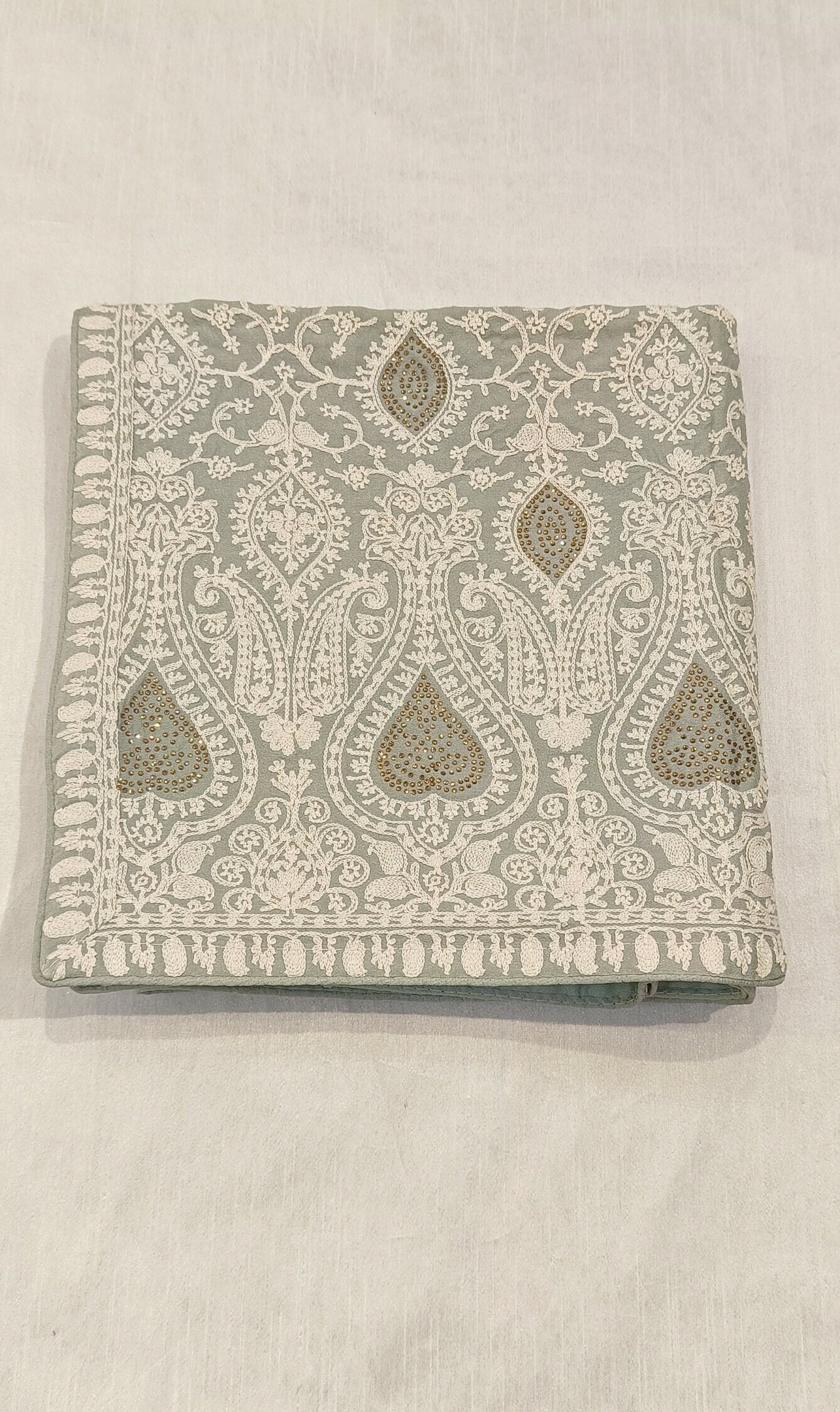 Embroidered Wedding Shawl for Groom: Indian Sherwani Stole