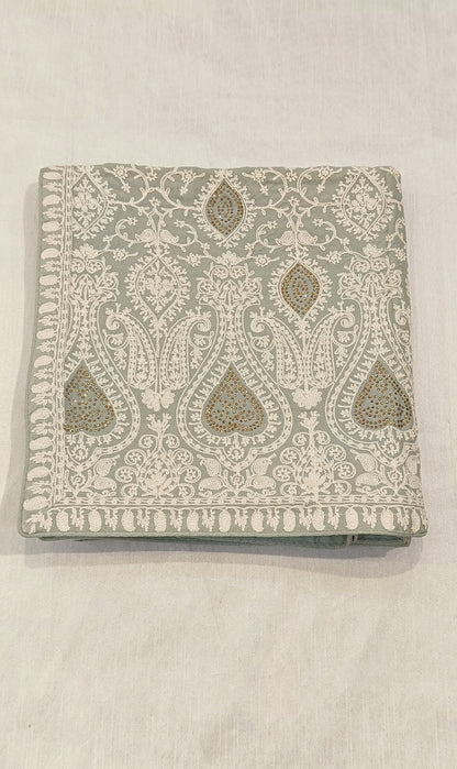 Embroidered Wedding Shawl for Groom: Indian Sherwani Stole