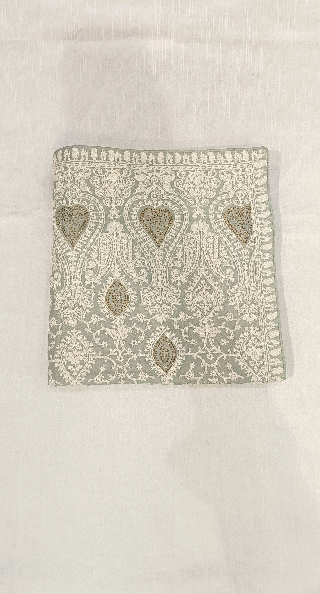 Embroidered Wedding Shawl for Groom: Indian Sherwani Stole