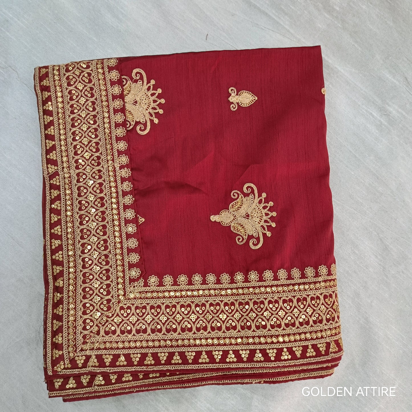 Red Wedding Shawl for Groom: Indian Sherwani Dupatta