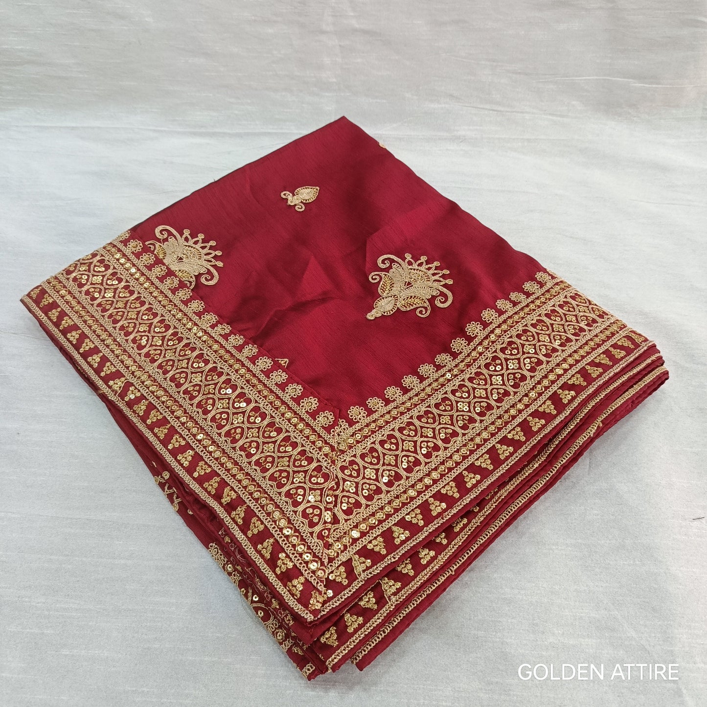 Red Wedding Shawl for Groom: Indian Sherwani Dupatta