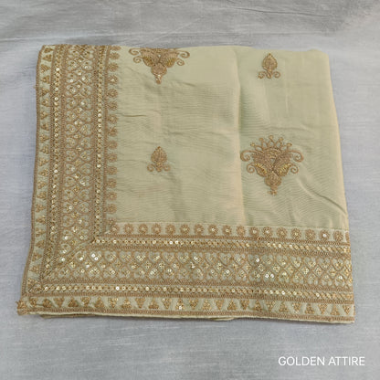 Embroidered Wedding Shawl for Men: Indian Groom Sherwani Dupatta