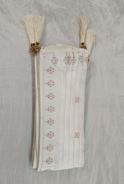 White Wedding Shawl for Groom: Indian Sherwani Dupatta