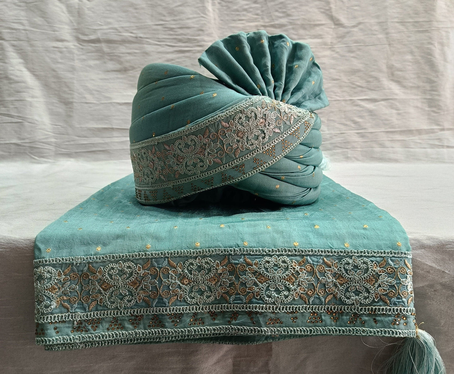 Embroidered Groom Shawl: Indian Wedding Sherwani Dupatta