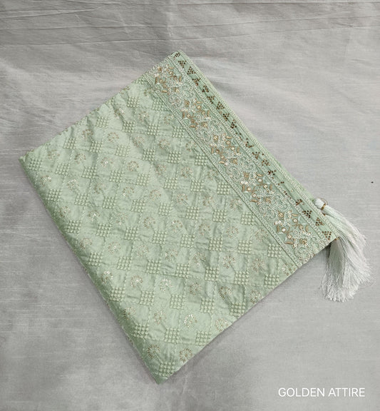 Sage Green Wedding Shawl for Men: Sherwani Dupatta