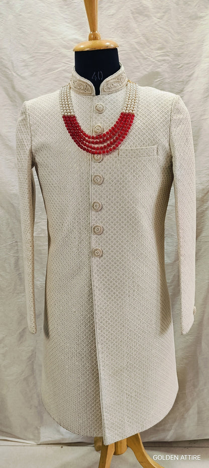 Embroidered Sherwani, Wedding Outfit, Indo Western Groom Set