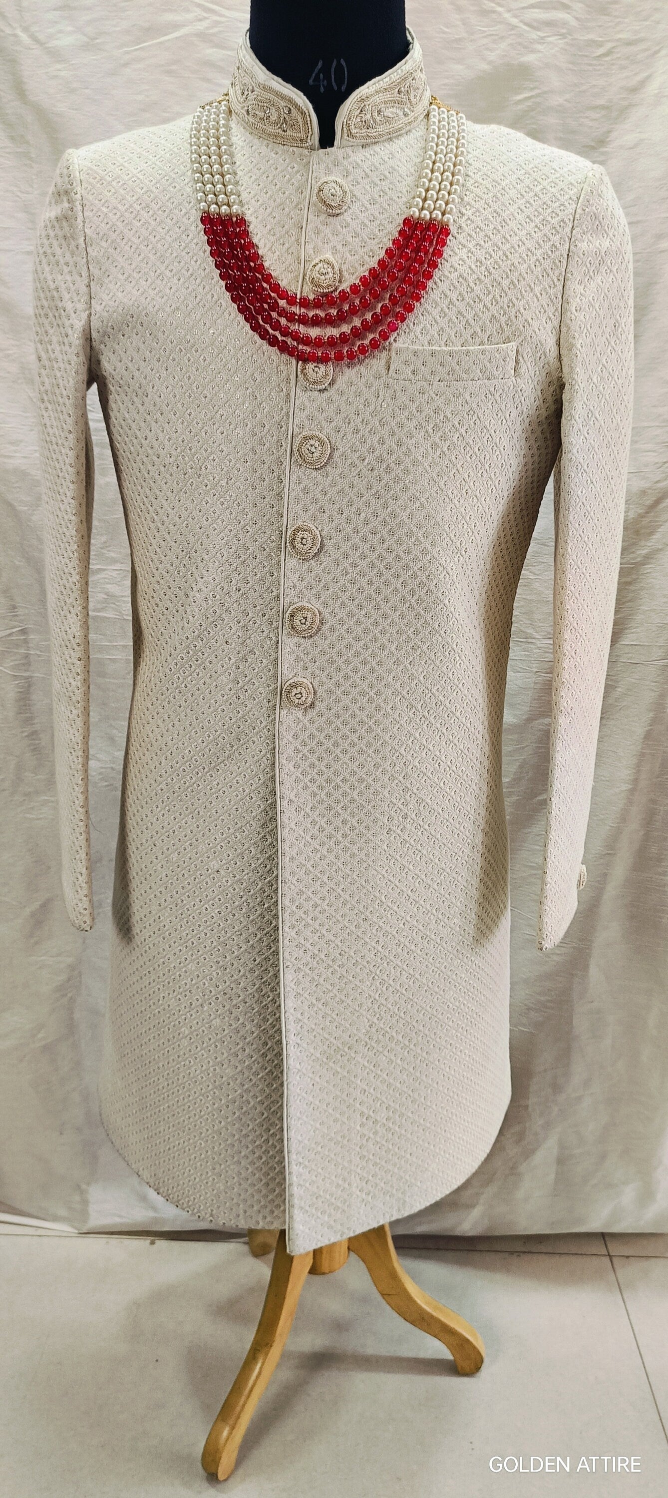 Embroidered Sherwani, Wedding Outfit, Indo Western Groom Set