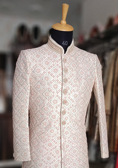 Pink Groom Sherwani, Indian Wedding Suit