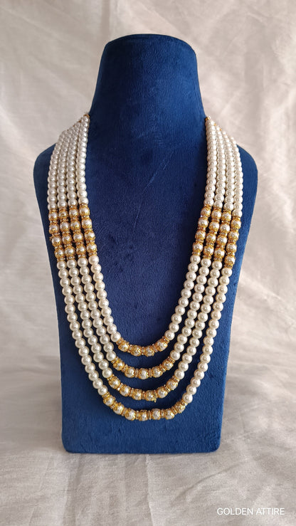 Groom Kundan Necklace, Sherwani Mala, Wedding Jewelry