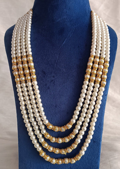 Groom Kundan Necklace, Sherwani Mala, Wedding Jewelry