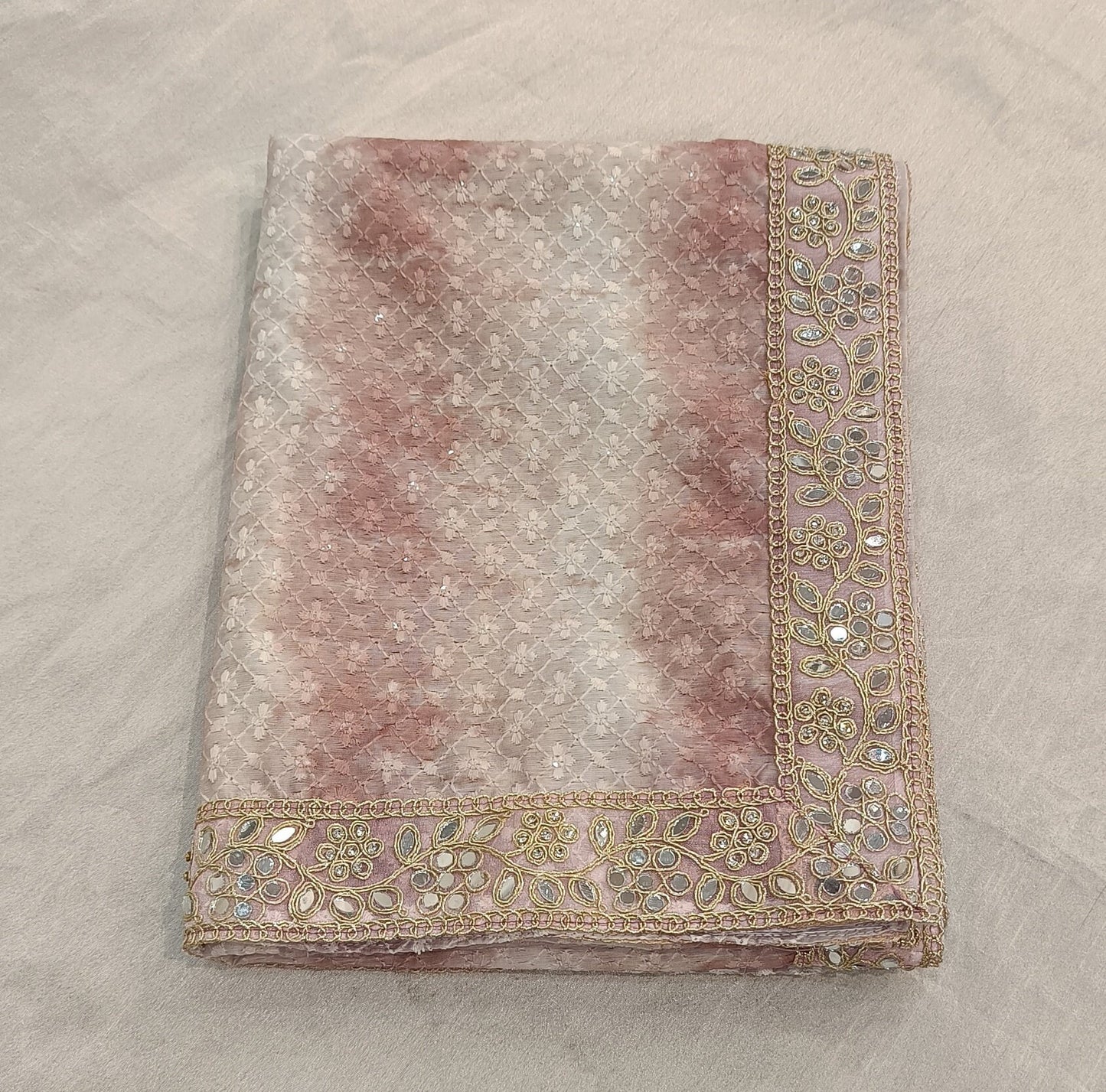 Dusty Rose Wedding Shawl for Groom, Indian Sherwani Dupatta