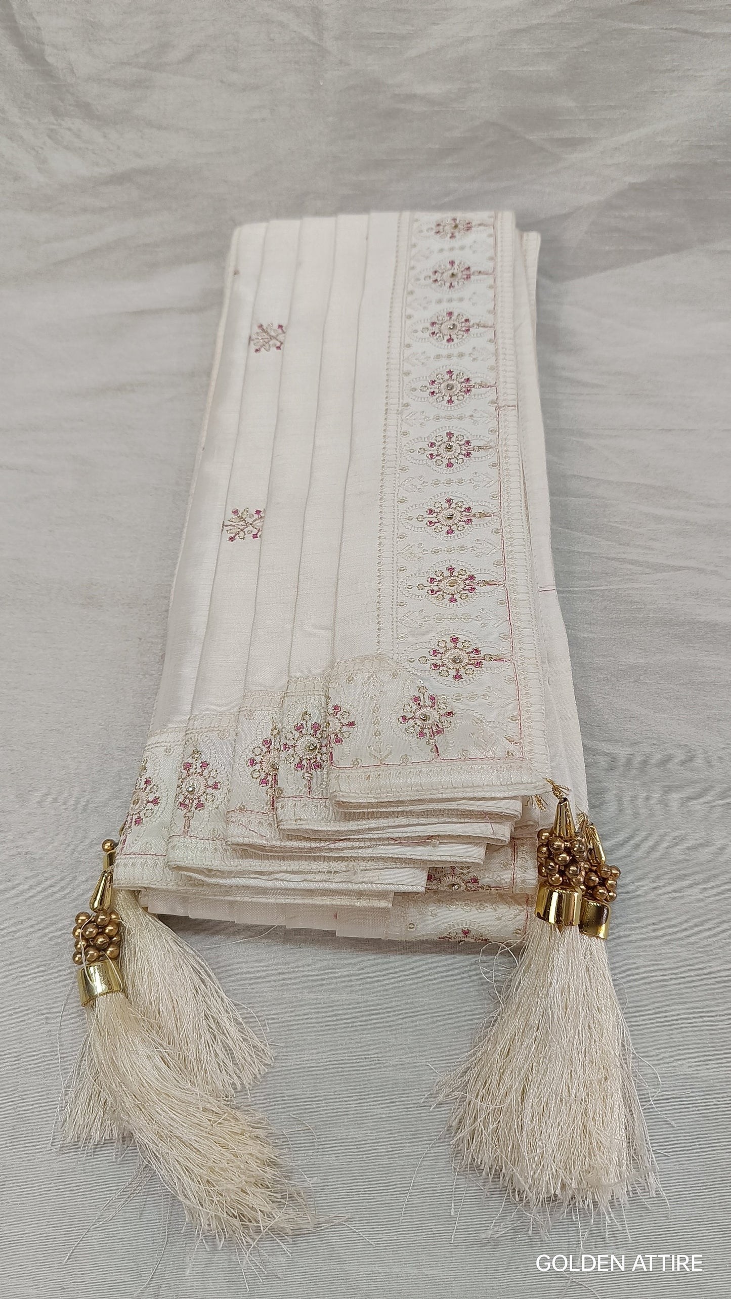 White Wedding Shawl for Groom: Indian Sherwani Dupatta