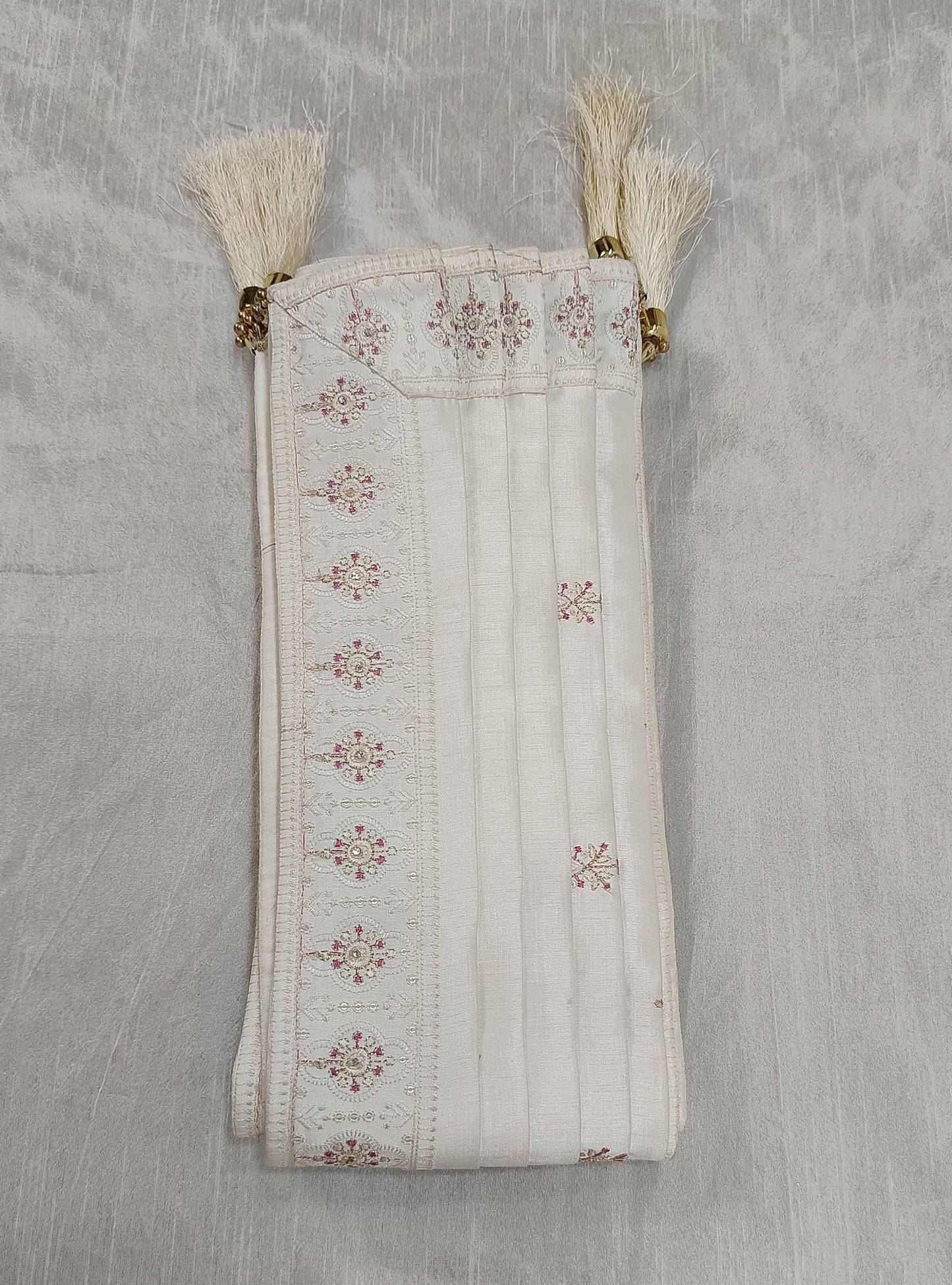 White Wedding Shawl for Groom: Indian Sherwani Dupatta