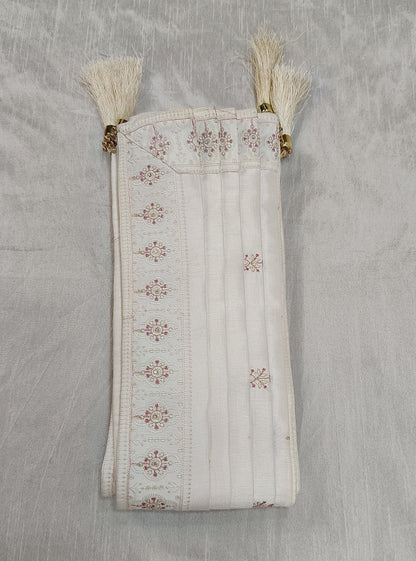 White Wedding Shawl for Groom: Indian Sherwani Dupatta