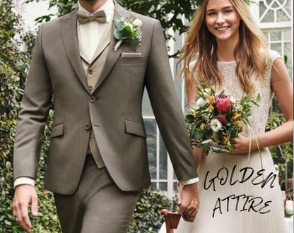 Green 3-Piece Suit: Men's Wedding Tuxedo, Bespoke Groom Suit