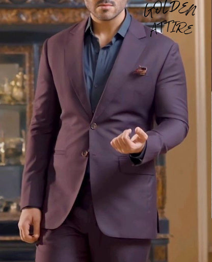 Purple 2-Piece Suit: Classic Dinner Wedding Suit