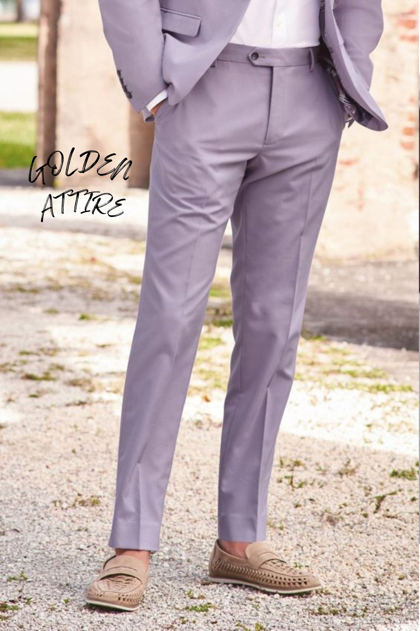 Lavender Two Piece Suit, Groom Outfit, Custom Fit Wedding Suit for Men USA & UK