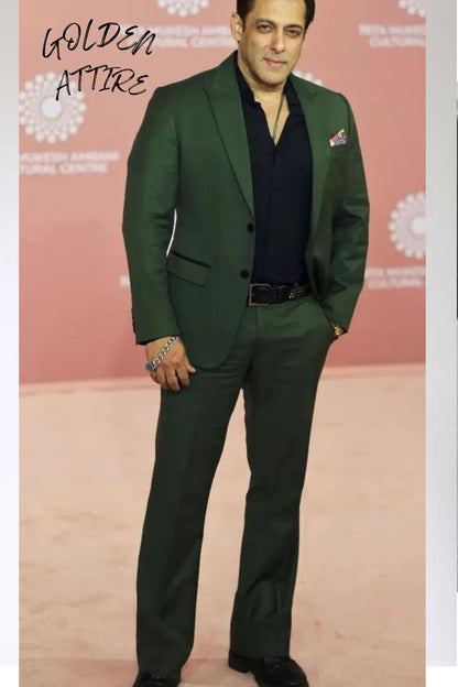 Green Suit for Men, 2-Piece Bespoke Wedding Groom Suit