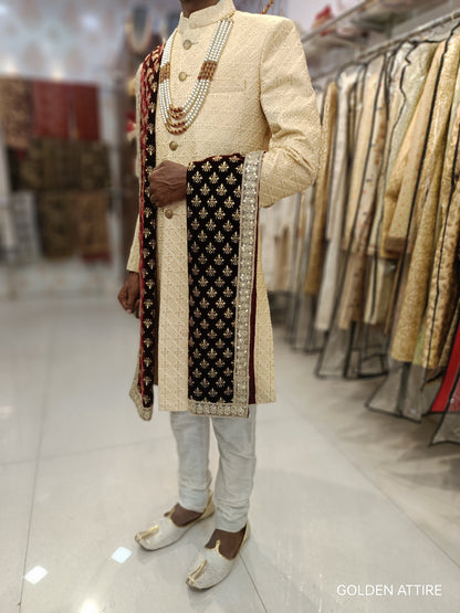 Classic Groom Sherwani: Indian Wedding Outfit