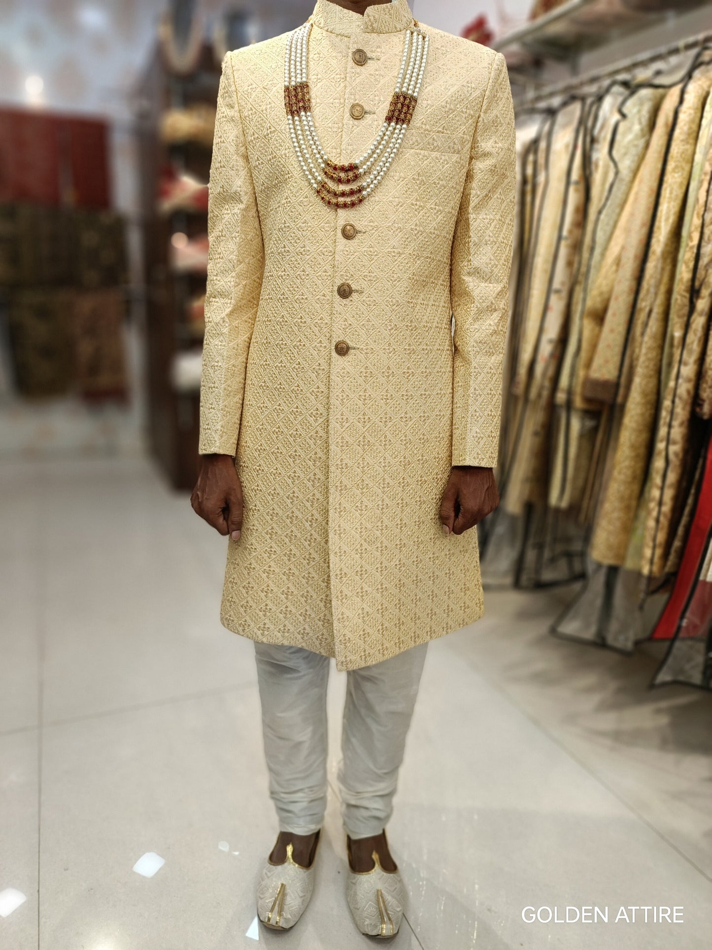 Classic Groom Sherwani: Indian Wedding Outfit