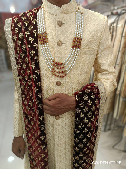 Classic Groom Sherwani: Indian Wedding Outfit