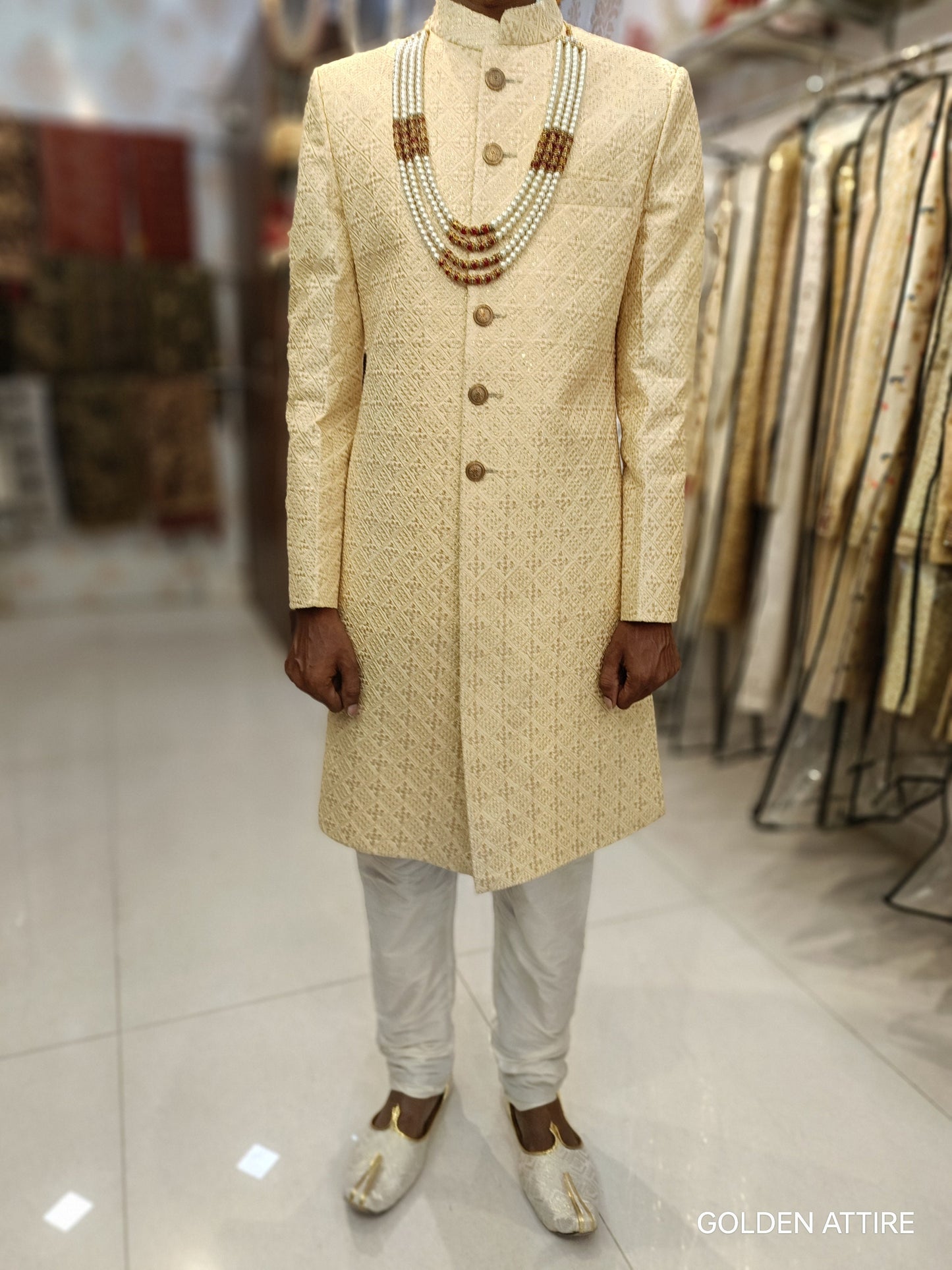 Classic Groom Sherwani: Indian Wedding Outfit