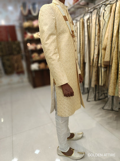 Classic Groom Sherwani: Indian Wedding Outfit