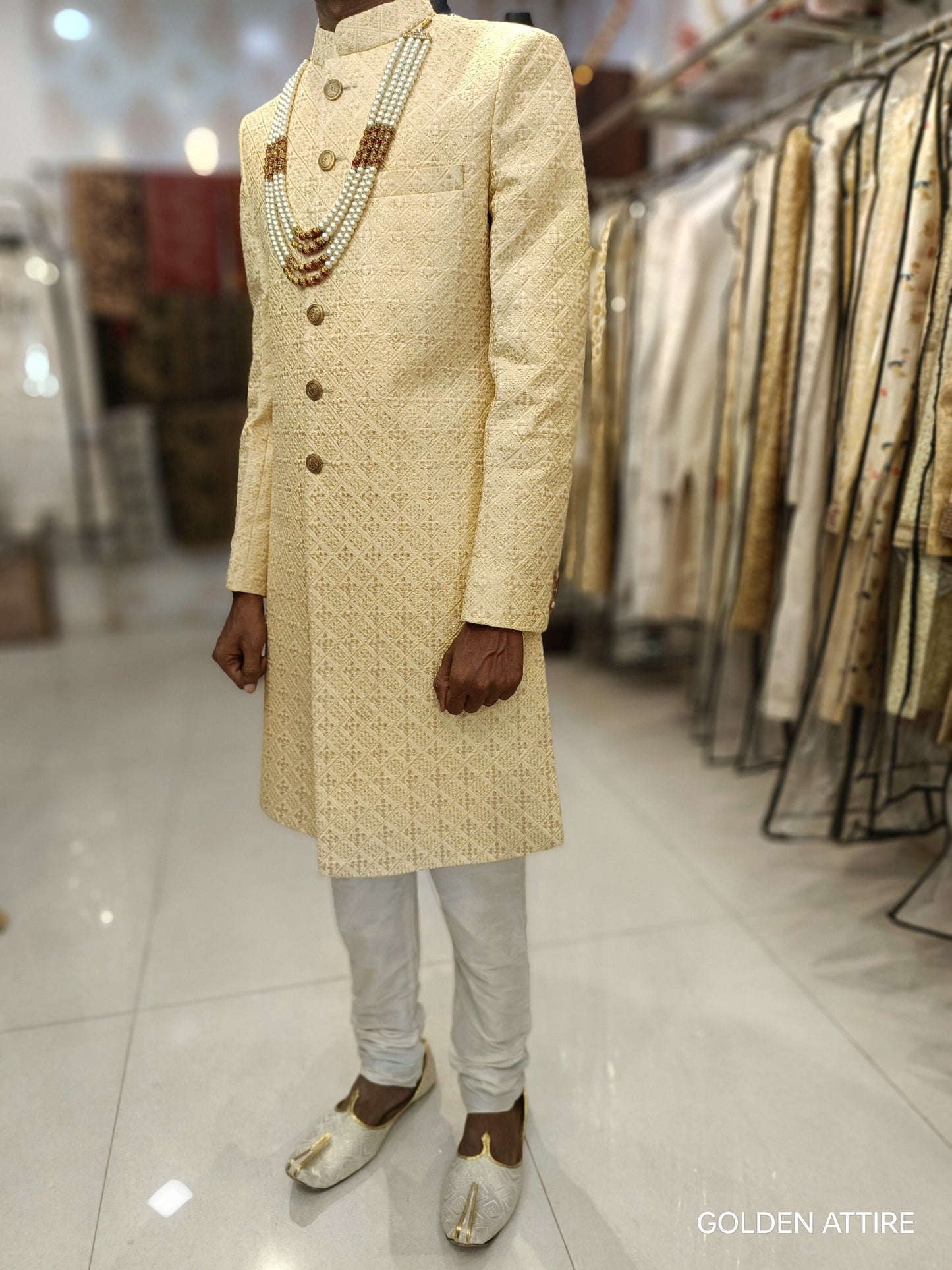 Classic Groom Sherwani: Indian Wedding Outfit